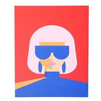Bild Rachel I Blau/Rot ca. 40x50cm - Blau/Rot, MODERN, Holz (40,3/2,2/50cm) - Mömax