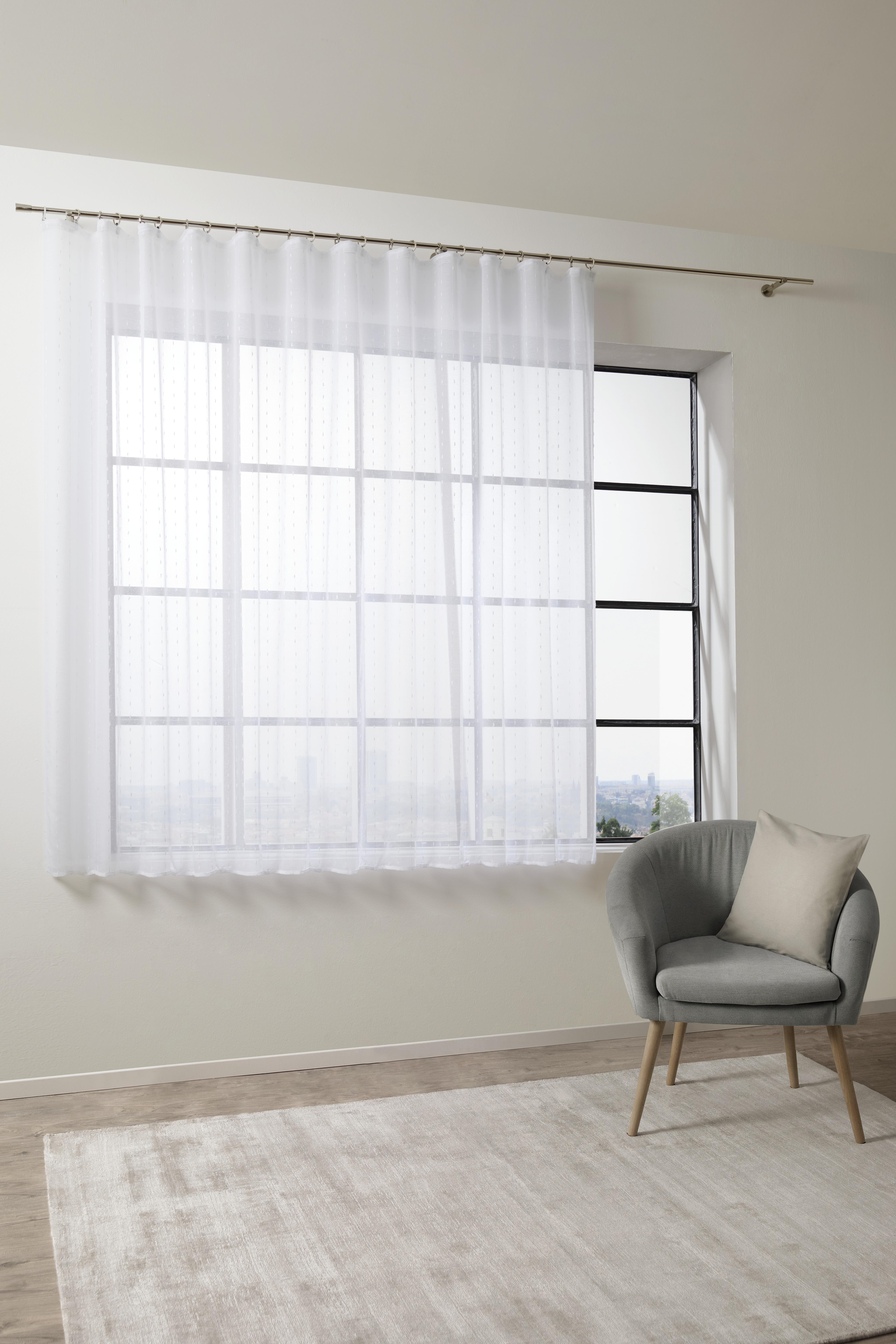 Készfüggöny Lisa 300/175 - Fehér, romantikus/Landhaus, Textil (300/175cm) - Modern Living