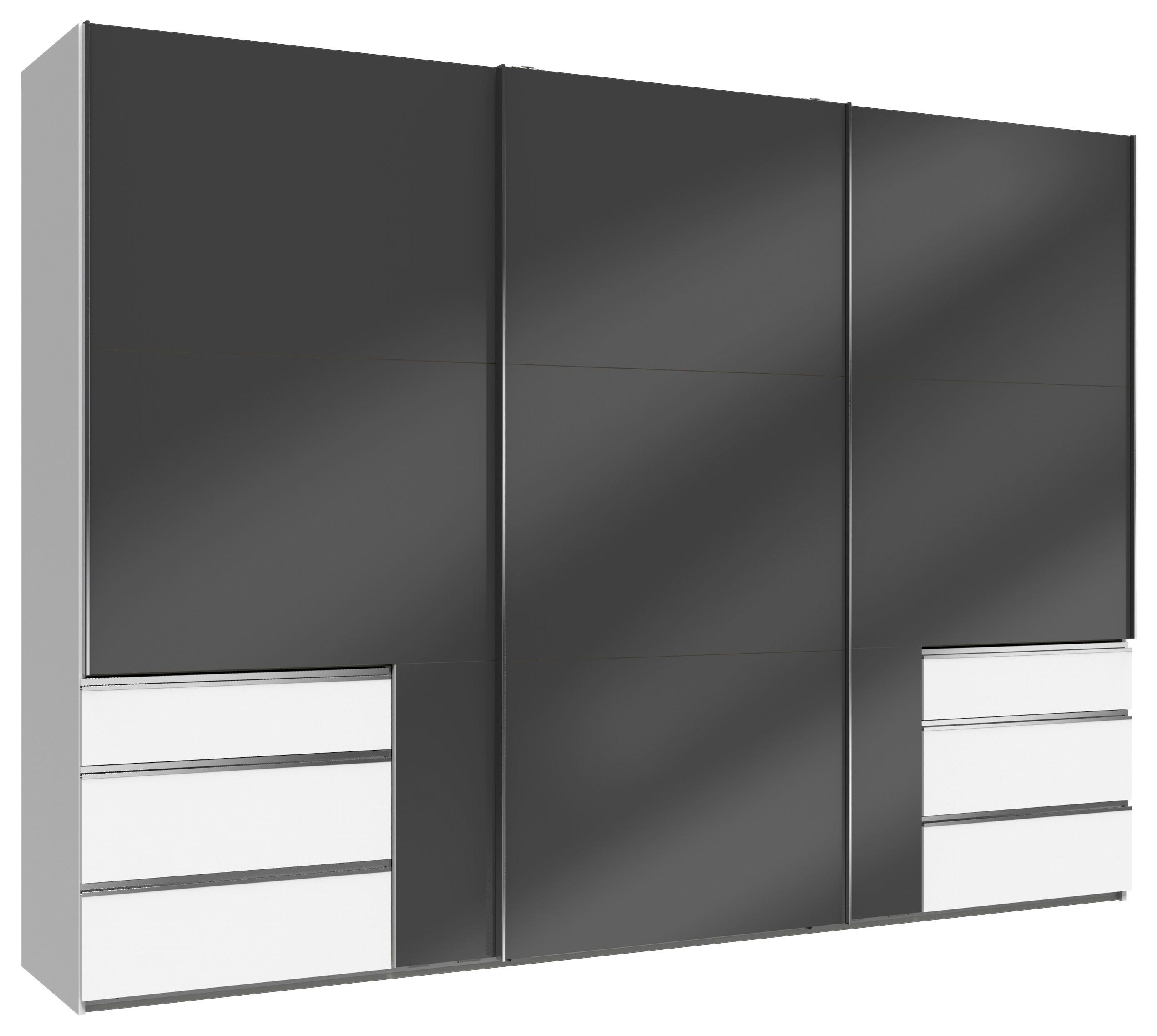 Ormar S Kliznim Vratima Levele 36c - bijela/siva, Moderno, drvni materijal (300/216/65cm) - Modern Living
