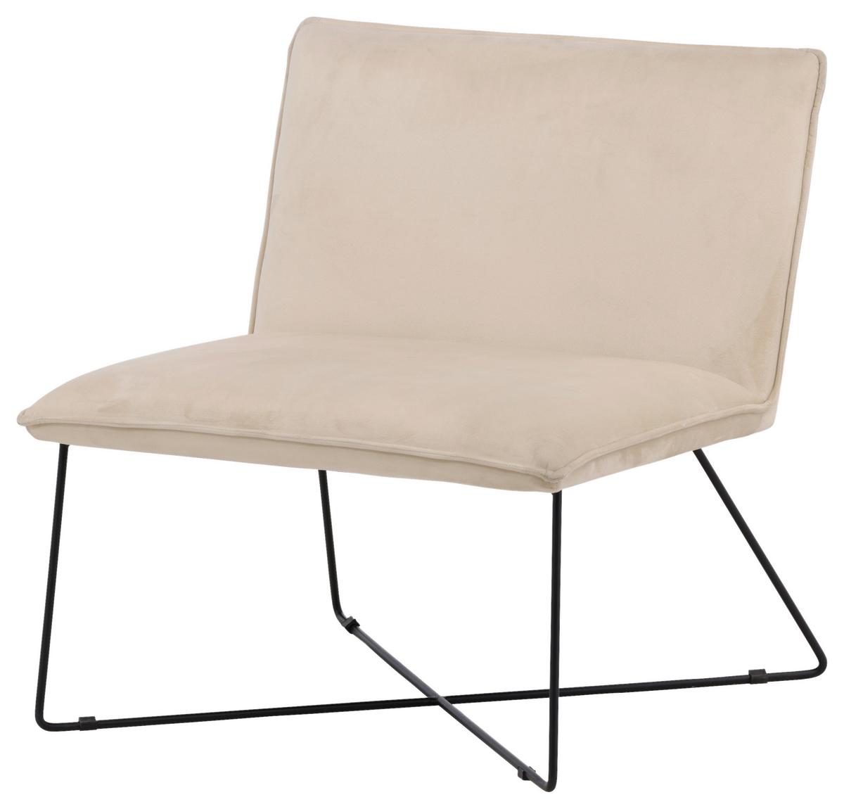 SESSEL X-LOUNGE - Beige/Schwarz, Design, Kunststoff/Textil (61,5/82,5/72cm) - Livetastic