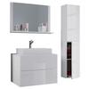 Badezimmer Lendas 4-tlg. ca. 94 cm Weiß - Weiß, MODERN, Glas/Keramik (94cm) - MID.YOU