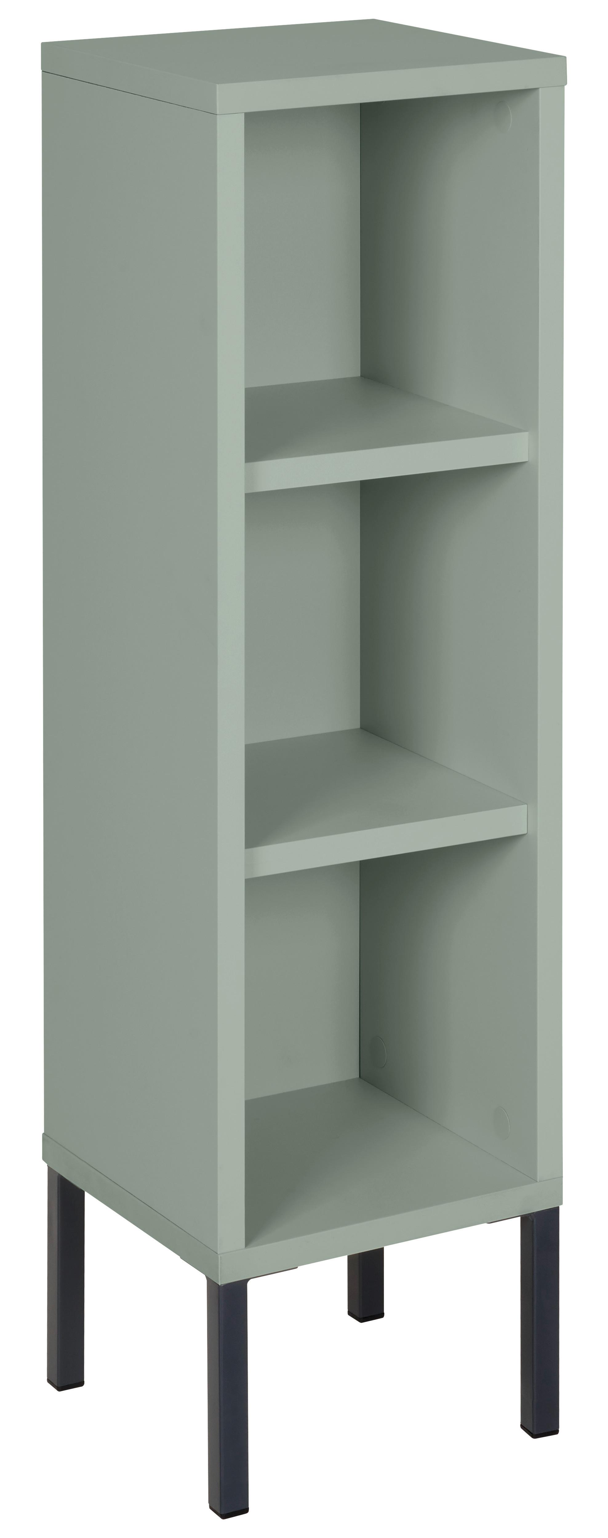 REGAŁ NISKI DLA NIEMOWLĄT MIA 0429-UR_00 - zielony/antracytowy, Basics, materiał drewnopochodny/metal (25/89/25cm) - Jimmylee