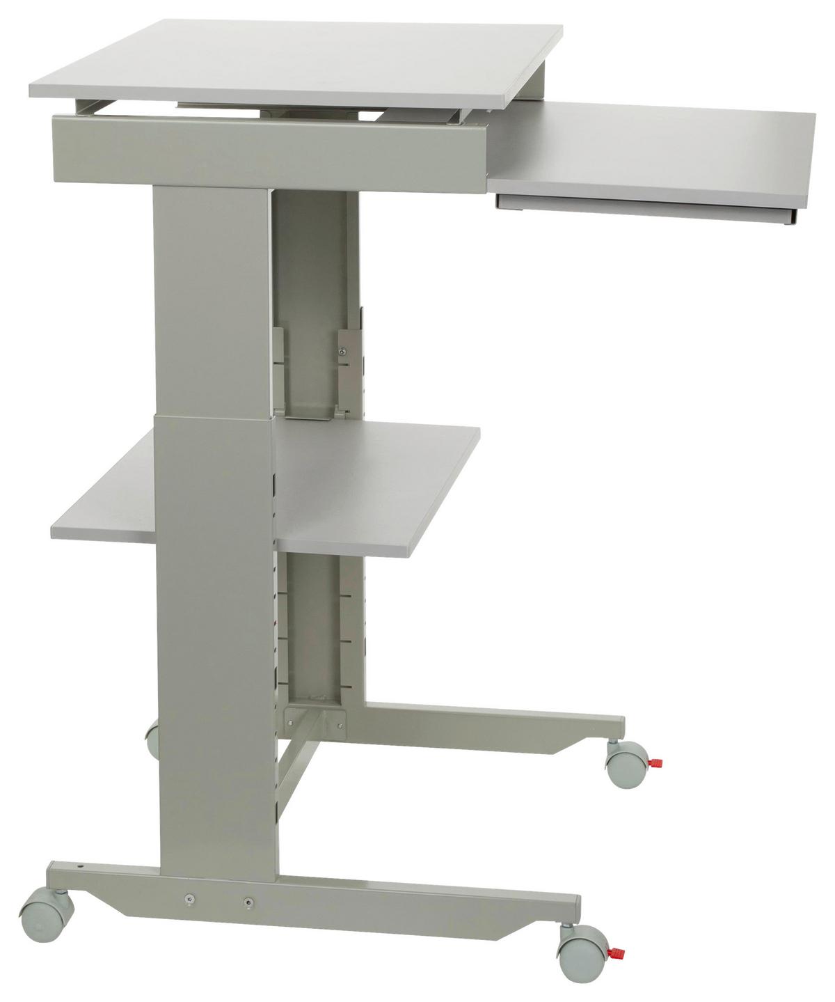 Pisalna Miza Workstation, Siva - siva, Basics, kovina/umetna masa (60/71,5-107,5/50cm) - MID.YOU