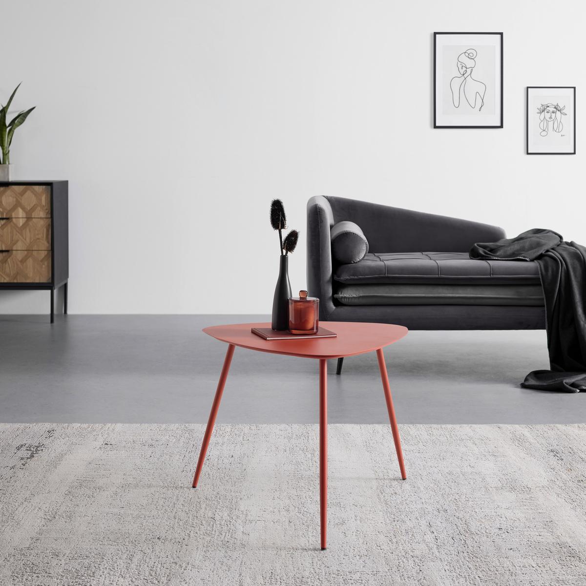 Dohányzóasztal Fine - narancs, Modern, fém (56/45,5/57,5cm) - Mömax