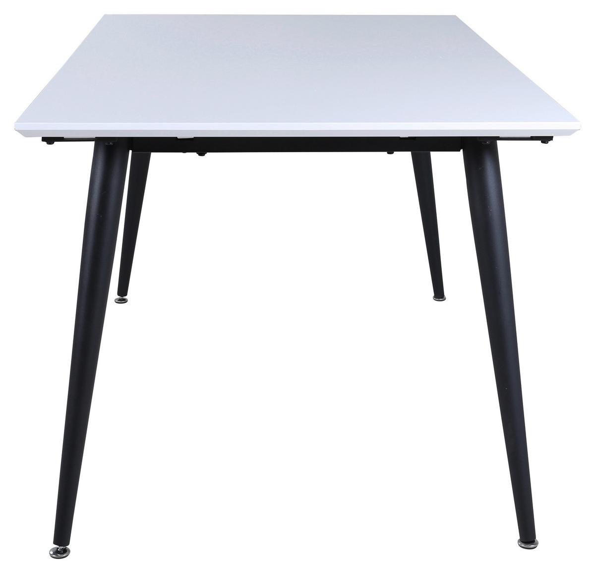 ESSTISCH JIMMY - Schwarz/Weiß, Design, Kunststoff/Metall (150/90/76cm) - Livetastic
