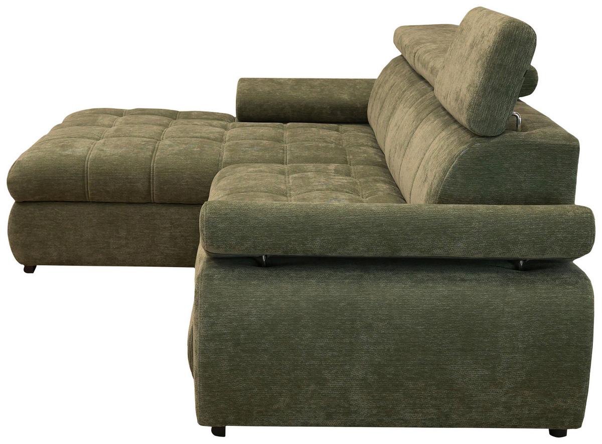 Kutna Garnitura Vegas - šumska zelena/crna, Design, drvo/tekstil (173/294cm) - Modern Living