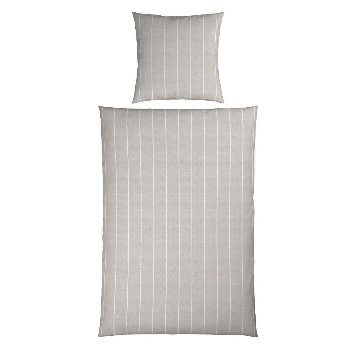 Bettwäsche Tyline Hellgrau ca. 135x200cm - Hellgrau, Textil (135/200cm) - Mömax