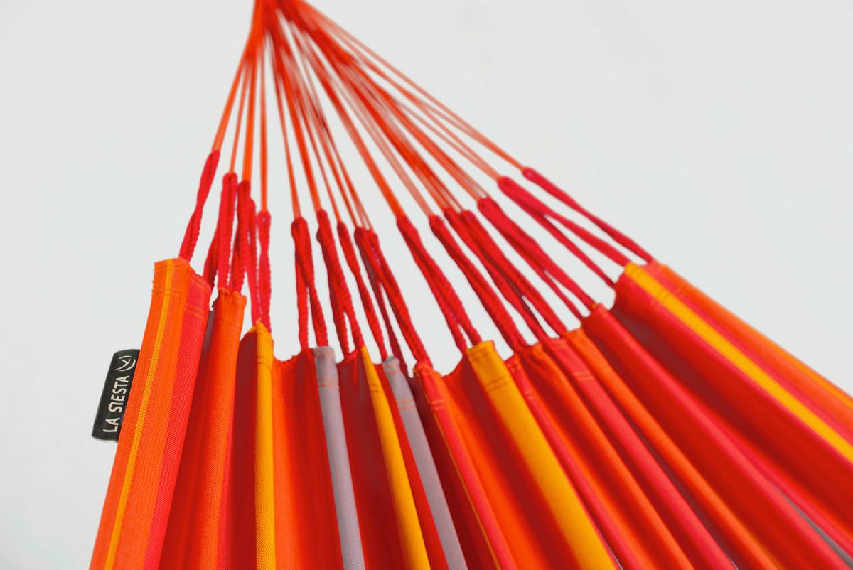 Hängematte Classic Double Hammock Outdoor Gelb/Orange - Gelb/Rot, KONVENTIONELL, Textil (160/350cm) - La Siesta