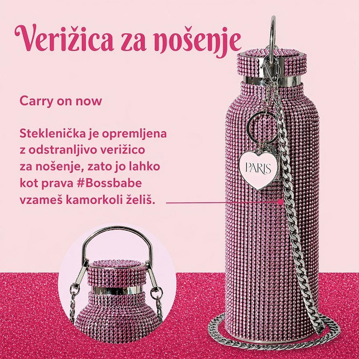 Izolirna Steklenica Paris Hilton - pink, Design, kovina (9/9/29cm) - Paris Hilton