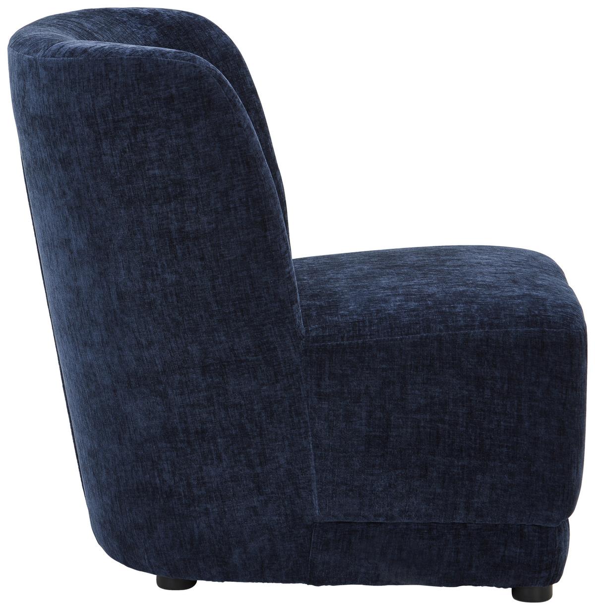 FOTEL POLSTER - niebieski, Design, drewno/tkanina (64/71/73cm) - MID.YOU