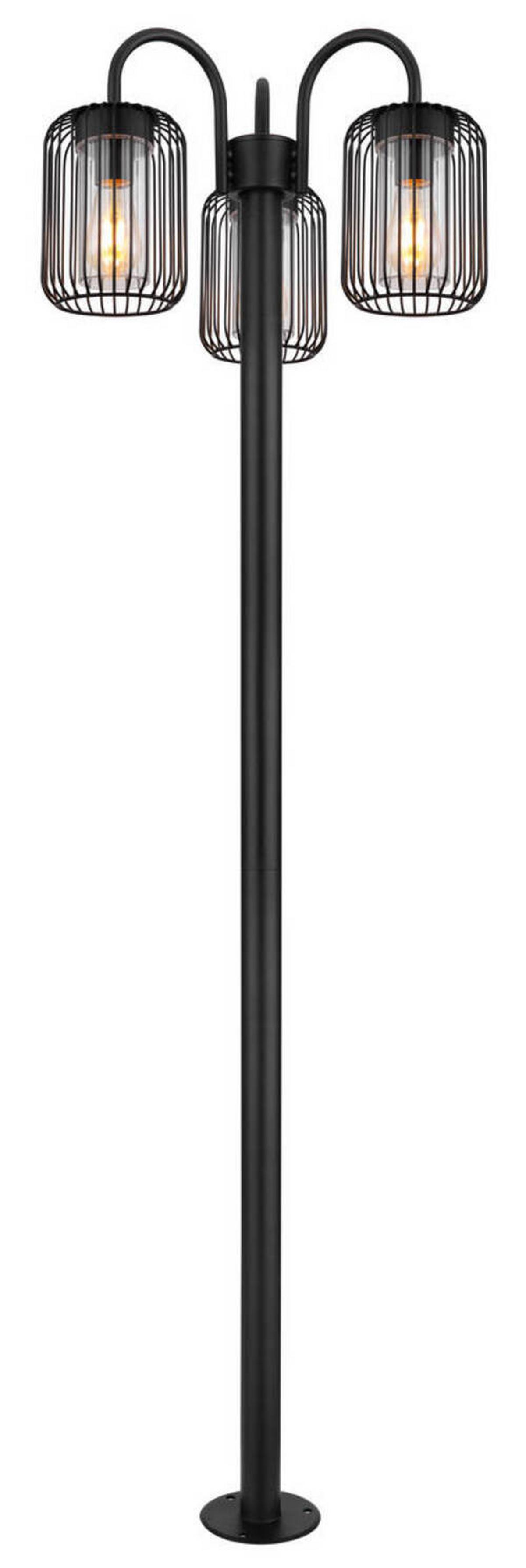 Zunanja Svetilka Adelheid, Črna - črna/prozorno, Basics, kovina/umetna masa (48,5/180cm) - Globo