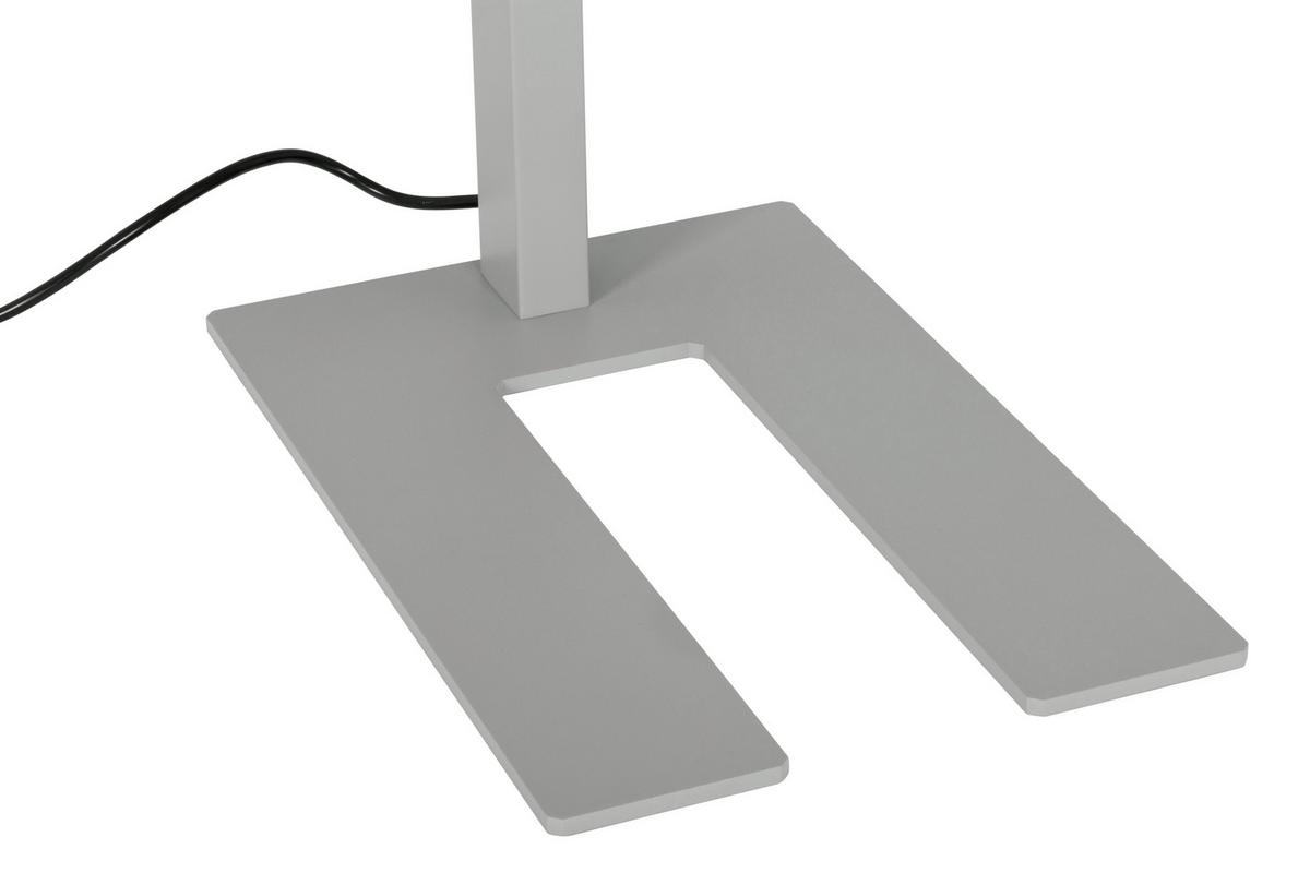 LAMPA STOJĄCA LED WORK *SBN* - kolor srebrny/przejrzysty, Konventionell, tworzywo sztuczne/metal (61/28/195cm) - Novel