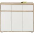 Sideboard Weiß/Eiche - Silberfarben/Weiß, MODERN, Holzwerkstoff (118/103/48cm) - Mömax modern living