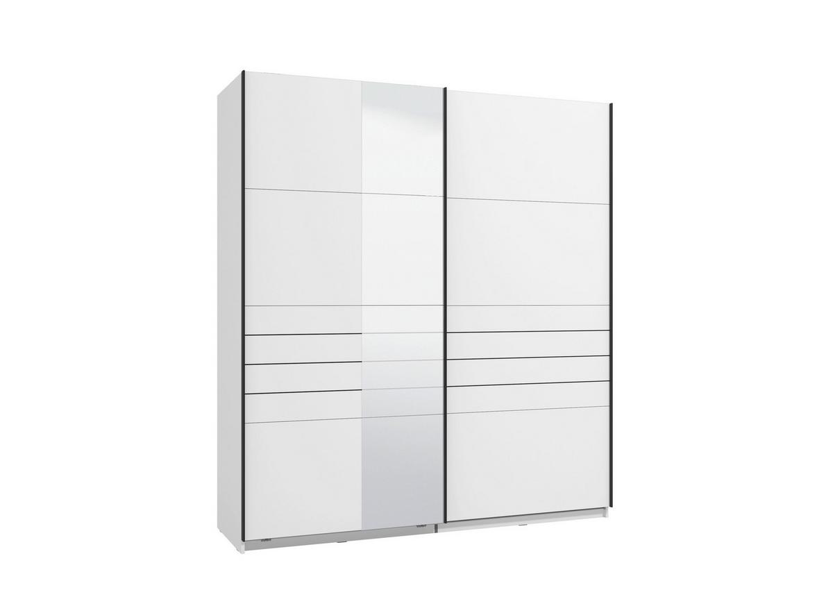 Tolóajtós Szekrény Veymont - fehér, Modern, faalapú anyag (195/217,5/61cm)