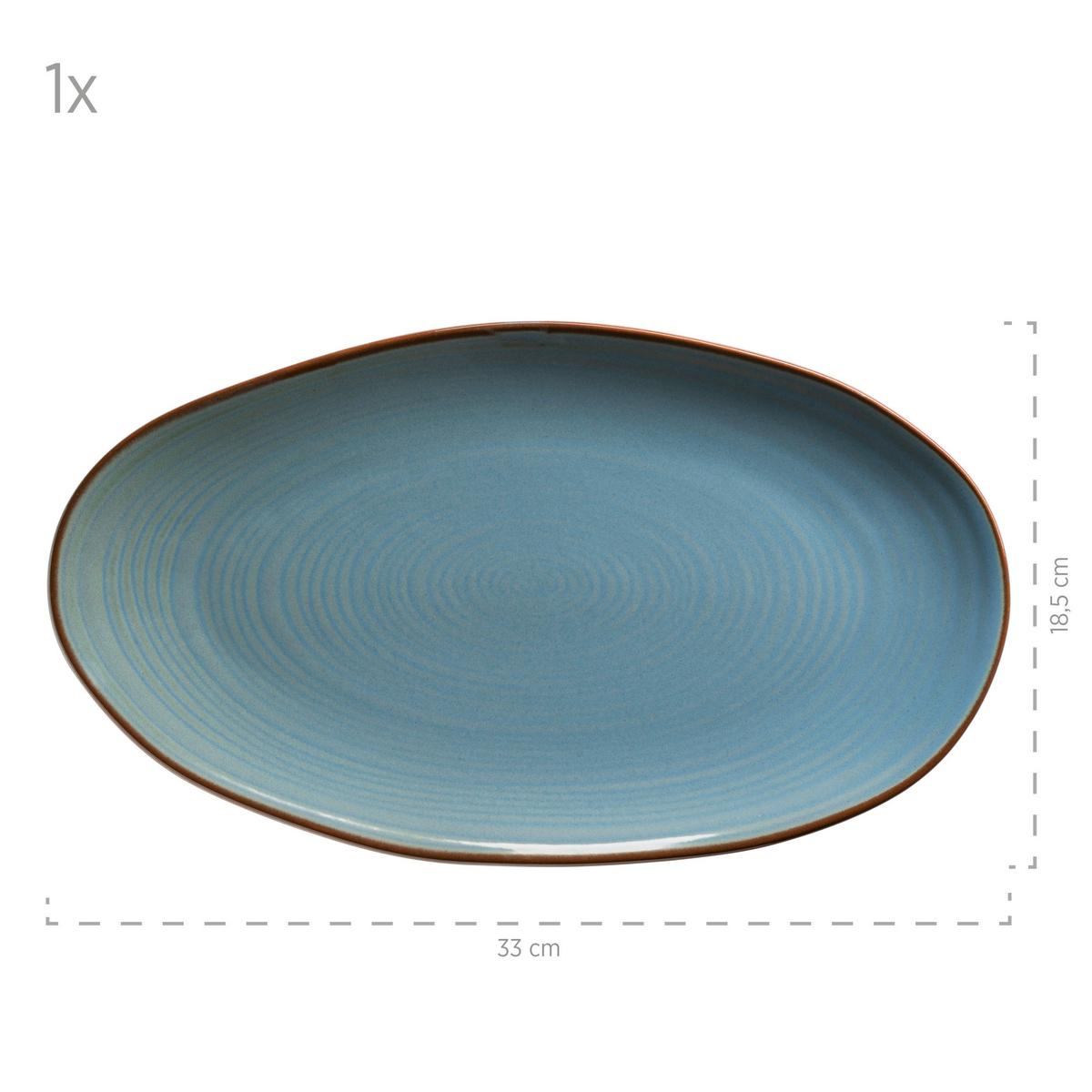 Servierplatten-set Servierplattenset, 934085 - Blaugrau, Basics, Keramik - Mäser