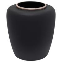 VASE ART DECO 2025 - Roségold/Schwarz, Trend, Metall (33,5/35cm) - Kayoom