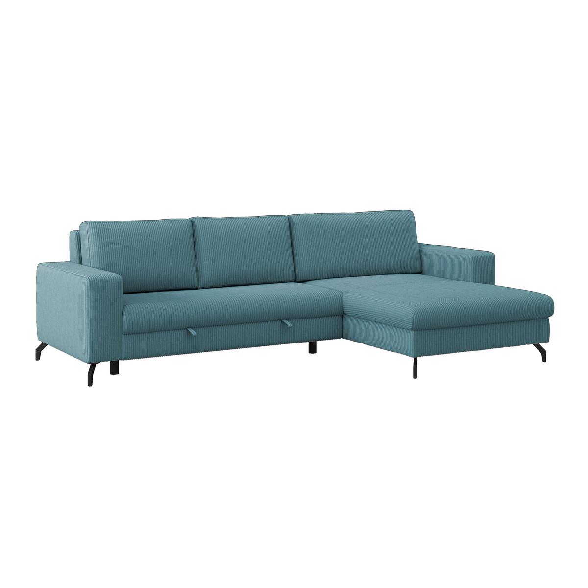 Kutna Garnitura Cloud - svijetlo plava, Trend, tekstil (290/178cm) - Modern Living