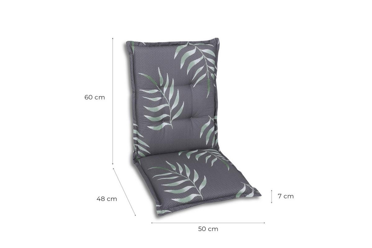 Sesselauflagenset Anthrazit, 4-teilig - Anthrazit, Design, Textil (50/7/108cm)