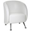 Fotelj St. Lucia, Bela - barve kroma/bela, Moderno, kovina/tekstil (60/85/50cm) - MID.YOU
