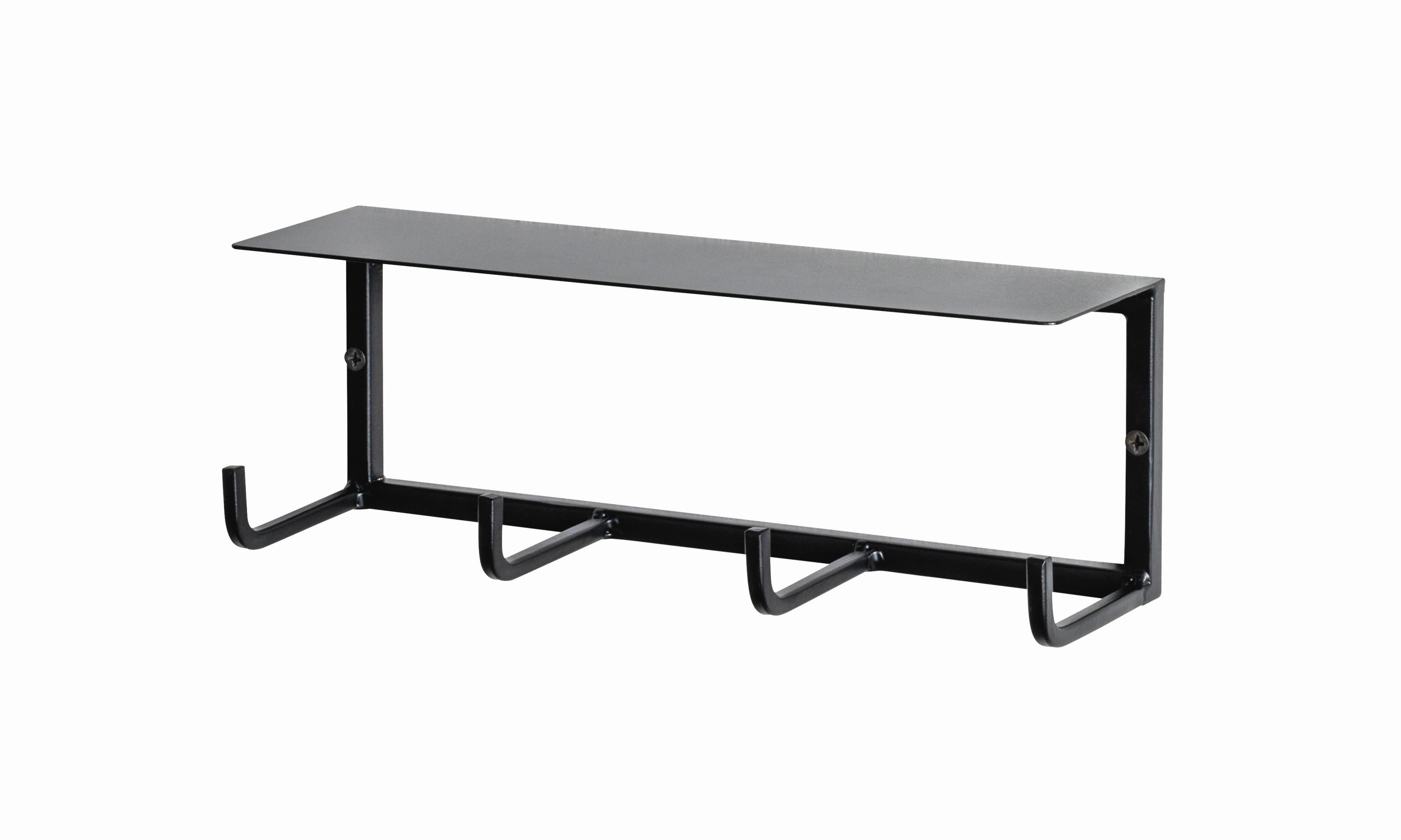 Wandgarderobe Sidney in Schwarz - Schwarz, MODERN, Metall (30/10/8cm) - Mömax