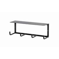 Wandgarderobe Sidney in Schwarz - Schwarz, MODERN, Metall (30/10/8cm) - Mömax