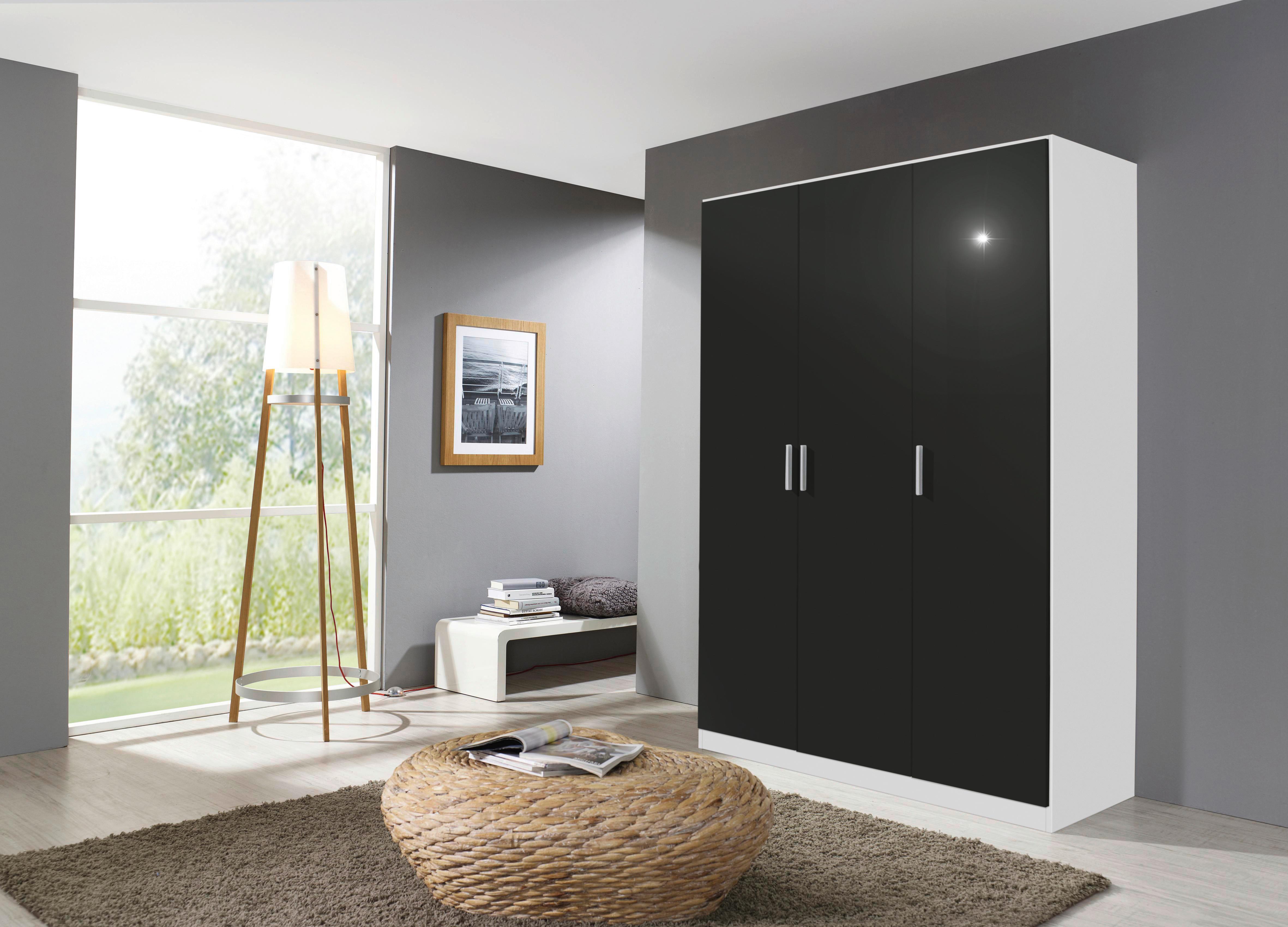 Ormar S Klasičnim Vratima Berlin - bijela/siva, Moderno, drvni materijal/plastika (136/210/54cm) - Modern Living