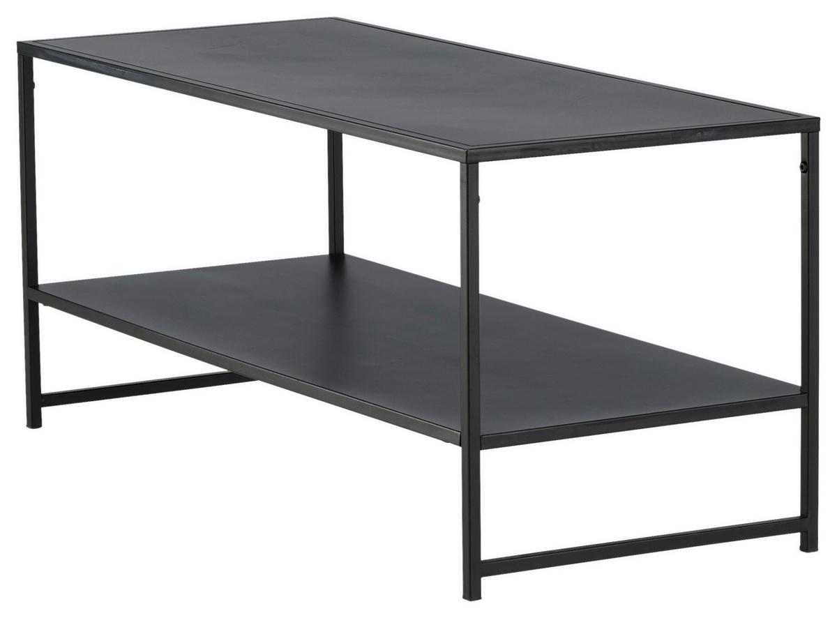 COUCHTISCH STAAL - Schwarz, Design, Metall (102/43/45cm) - Livetastic