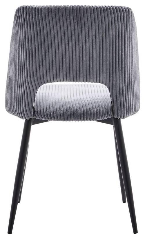 STOL ZOE - grå/svart, Lifestyle, metall/textil (51/82/57cm) - Mömax