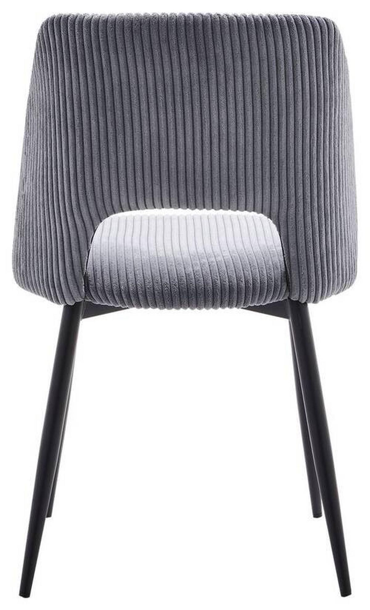 Stuhl Zoe Grau - Schwarz/Grau, LIFESTYLE, Textil/Metall (51/82/57cm) - Mömax