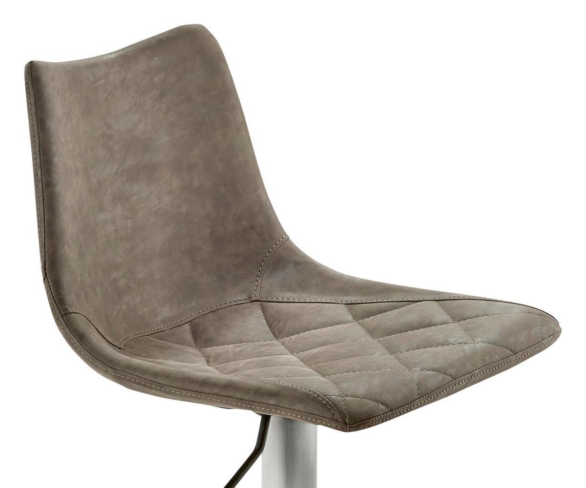 Tresenstuhl "My Tobi", schlammfarbe - Schlammfarben/Edelstahlfarben, KONVENTIONELL, Holz/Textil (43/85-110/50cm) - Livetastic