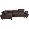 Ecksofa Molina Mini Braun - Schwarz/Braun, MODERN, Textil/Metall (189/277cm) - Mömax