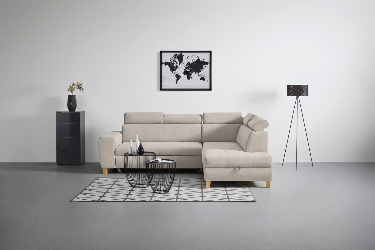 Kutna Garnitura Lugo - sivo-bež, Moderno, drvo/metal (266/98/205cm) - Modern Living