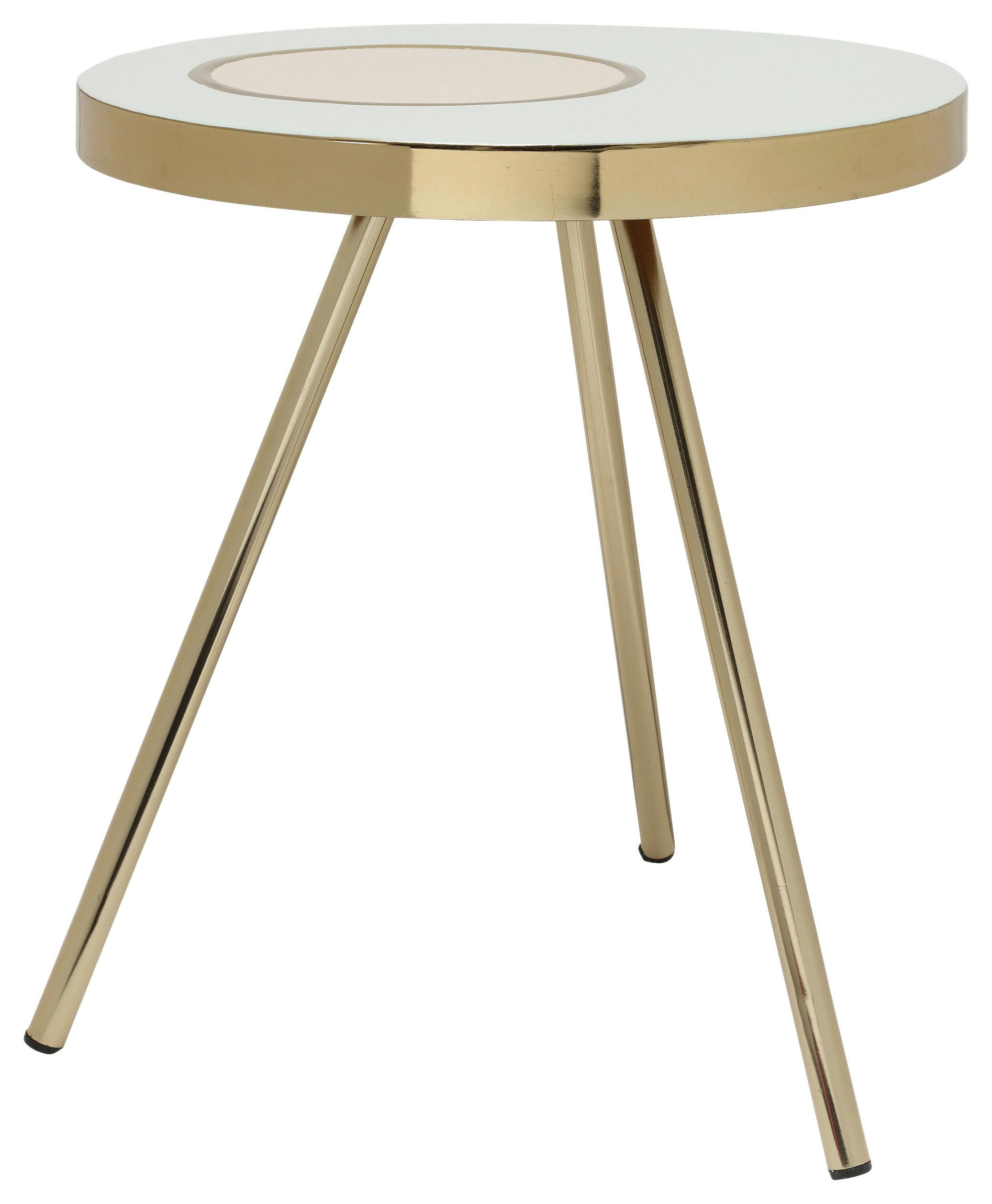 BEISTELLTISCH MORRISON 2025 - Roségold/Goldfarben, Design, Metall (41/41/47cm) - Kayoom