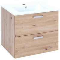 Donji Element Za Umivaonik Fresh - bijela/hrast Artisan, Konvencionalno, drvni materijal/metal (61/56/47cm) - Modern Living
