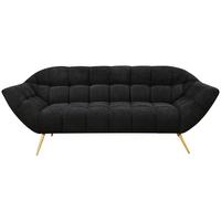 Trosed Janine, Črna - zlate barve/črna, Design, kovina/tekstil (220/85/85cm) - Livetastic