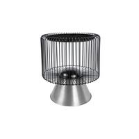 BEISTELLTISCH UOHXV-BLK - Silberfarben/Schwarz, Basics, Stein/Metall (51/51/56,5cm) - Kayoom