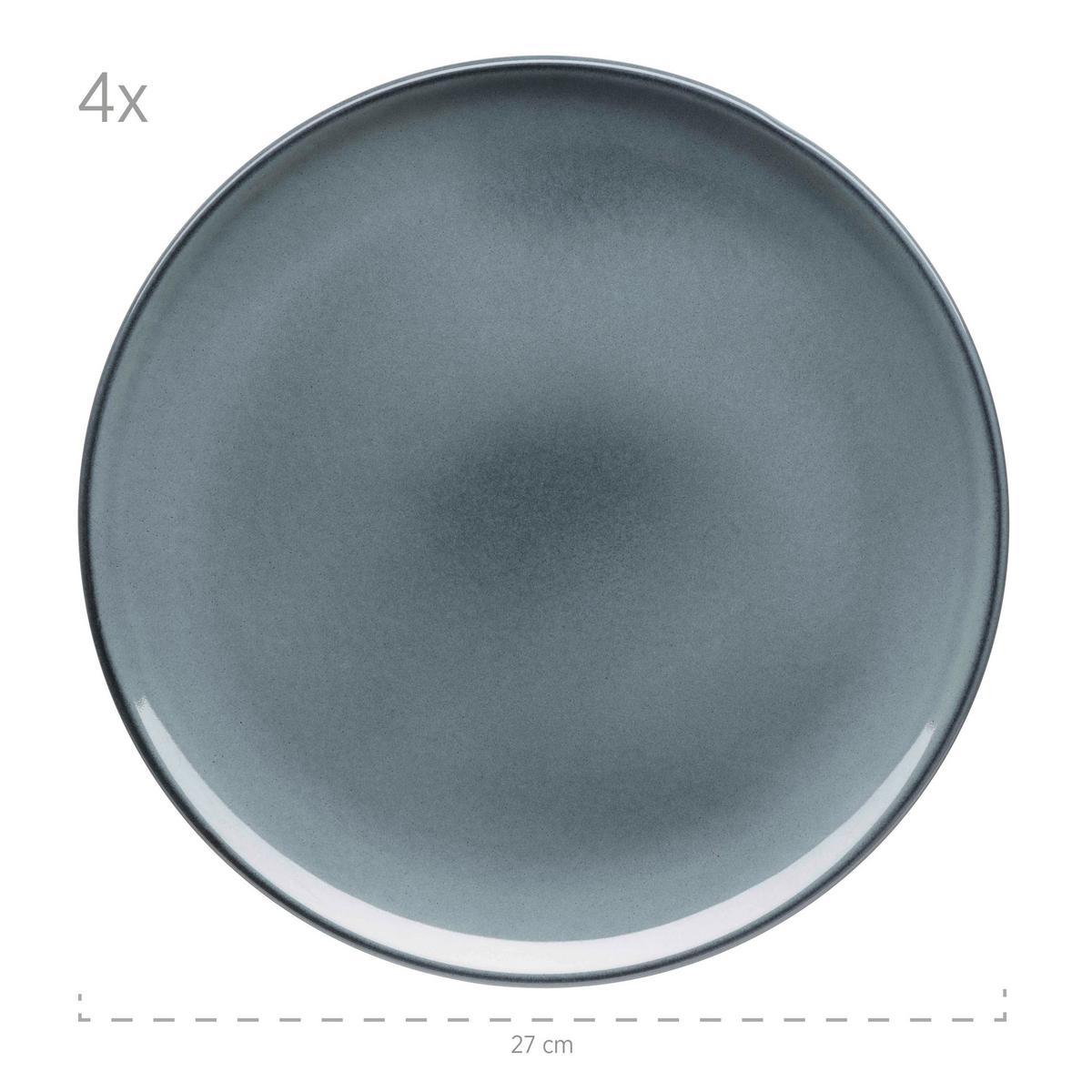 TAFELSERVICE LIVIO - Blaugrau, Basics, Keramik - Mäser
