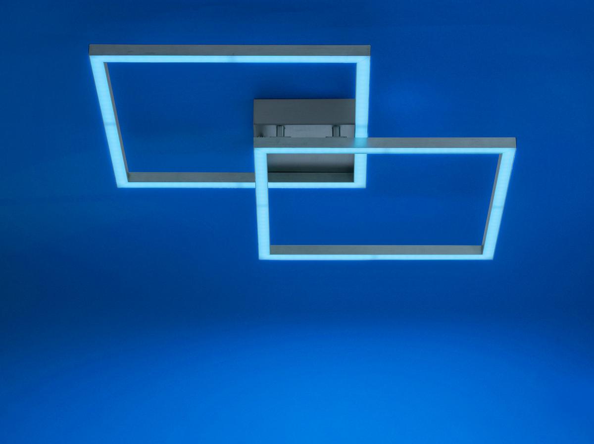 LAMPA SUFITOWA LED 16429-55 LOLASMART-MAXI - kolor srebrny, Design, tworzywo sztuczne/metal (63/63/8,5cm)