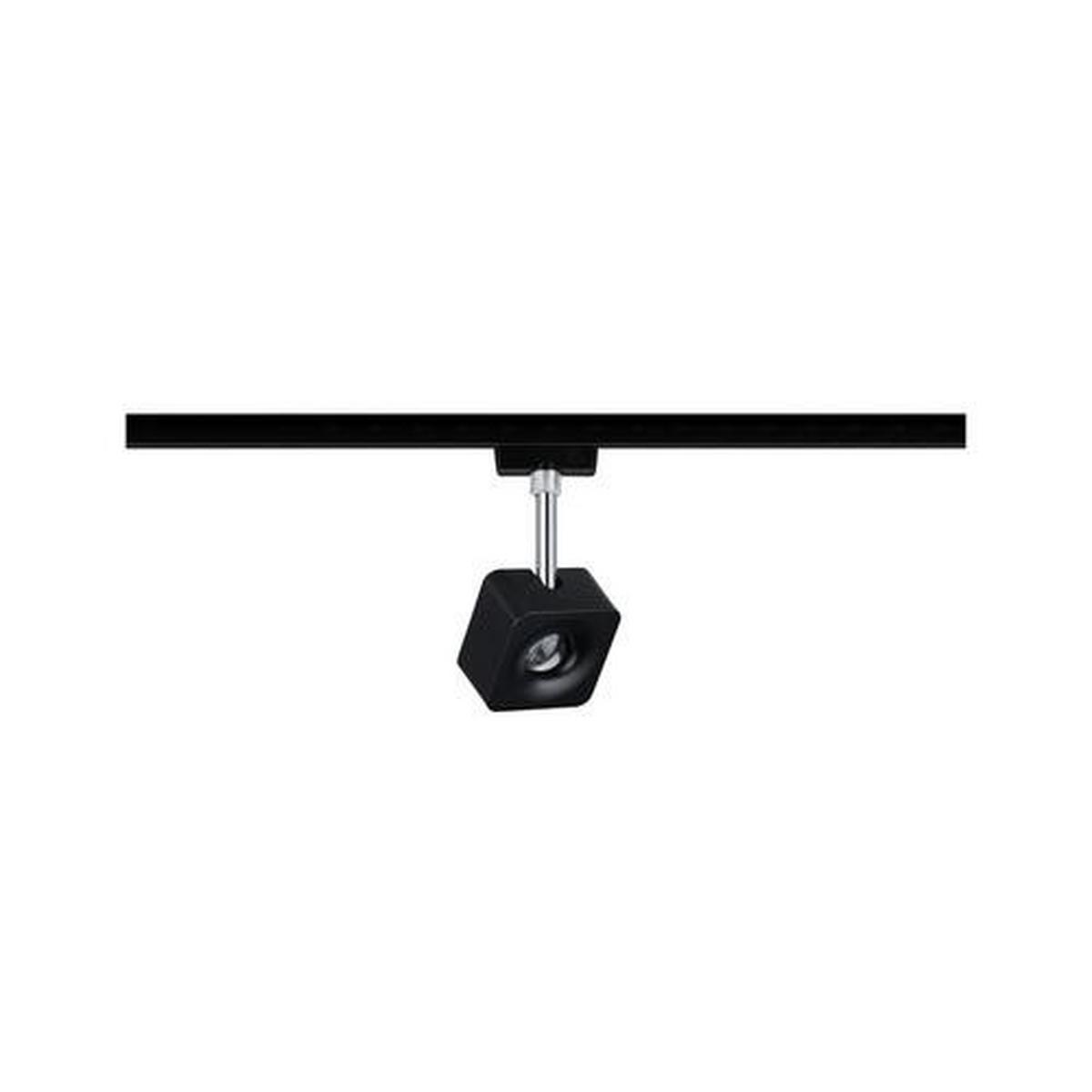 LED-Deckenleuchte Urail Spot Cube max. 8 Watt - Chromfarben/Schwarz, Design, Kunststoff/Metall (7,7/16,5/4,7cm) - Paulmann