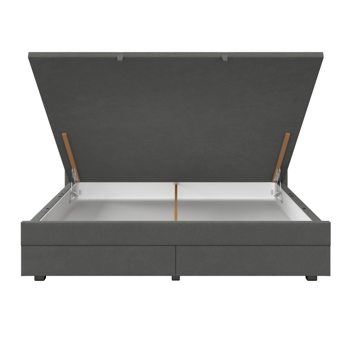 Tapecirani Krevet Maya - tamno smeđa/siva, Moderno, drvo/metal (180/200cm) - Bessagi Home