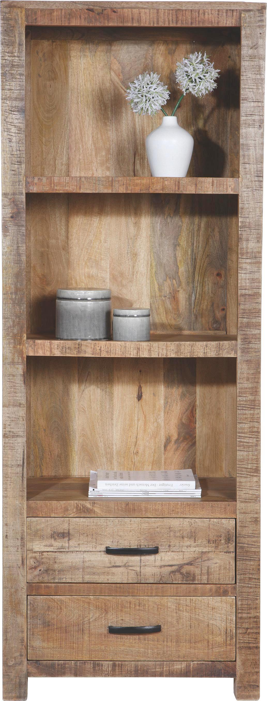 Regal in Naturfarben Massiv - Naturfarben, LIFESTYLE, Holz (67/180/42cm) - Zandiara