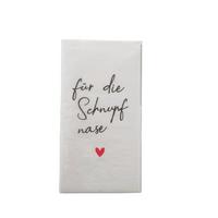 Taschentuch Schnupfnase I Motiv: Schriftzug - Schwarz/Weiß, KONVENTIONELL, Papier (10,5/5,3/2,2cm) - Modern Living