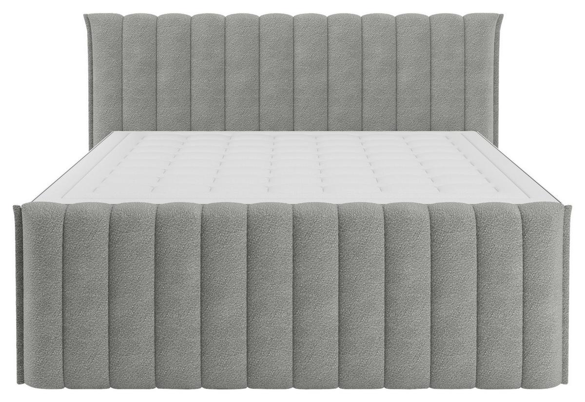 PAT BOXSPRING LINA - gri, Konventionell, plastic/lemn (160/200cm) - Premium Living