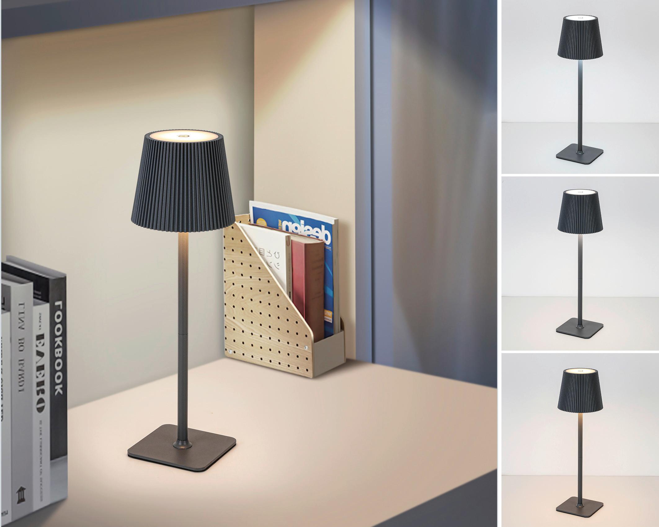 PORTABEL LAMPA MAXI - antracit, Modern, metall/plast (11/22- 36cm) - Mömax