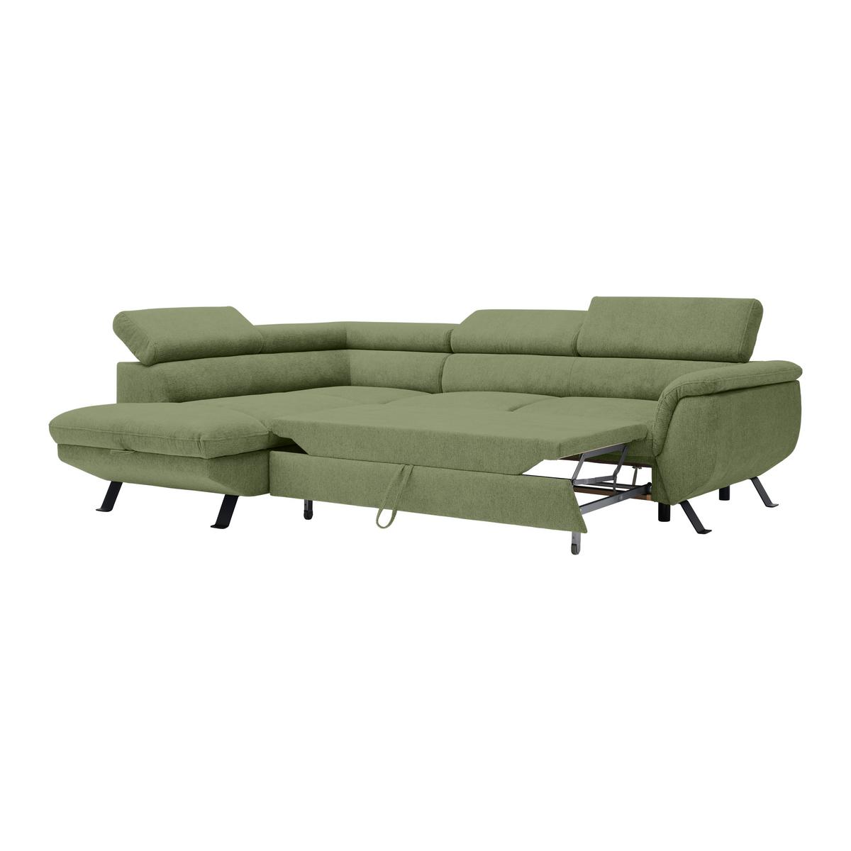 Kutna Garnitura Raven - maslinasto zelena/crna, Moderno, tekstil/metal (96/76-92/257cm) - Modern Living