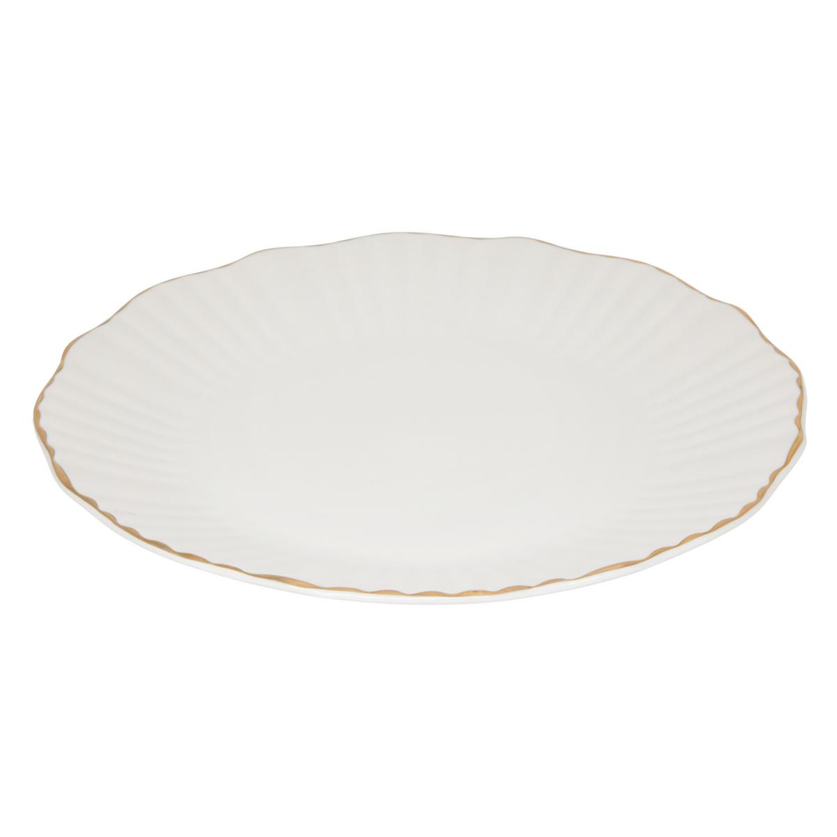 Farfurie Daphne cca. 27 cm - alb, Modern, ceramică (27cm)