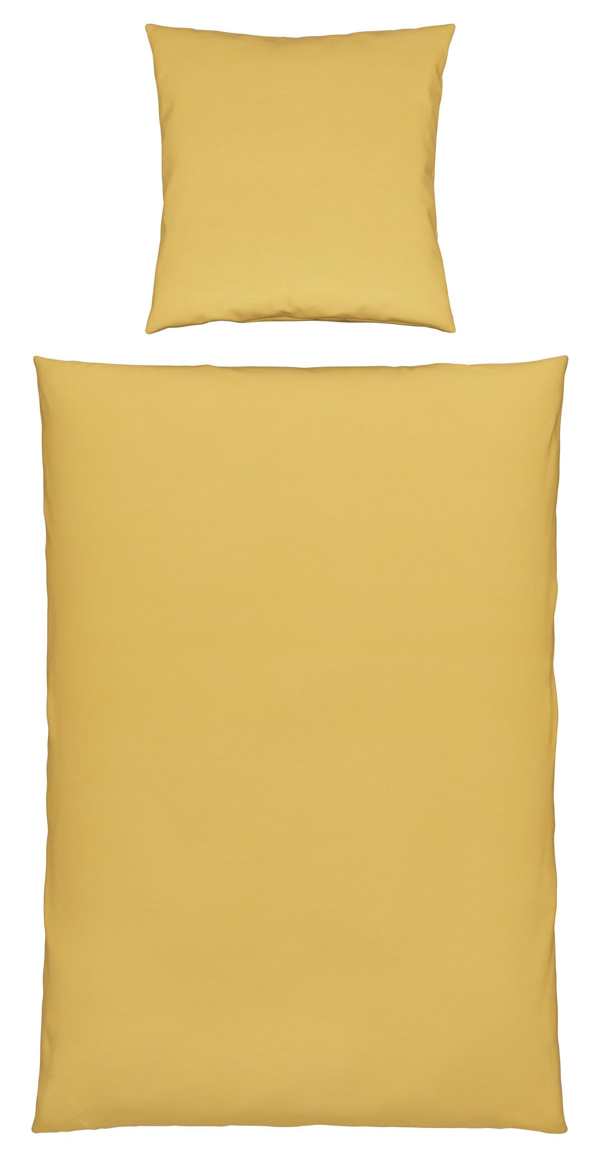 Bettwäsche Waffel in Gelb ca. 135x200cm - Gelb, MODERN, Textil (135/200cm) - Modern Living