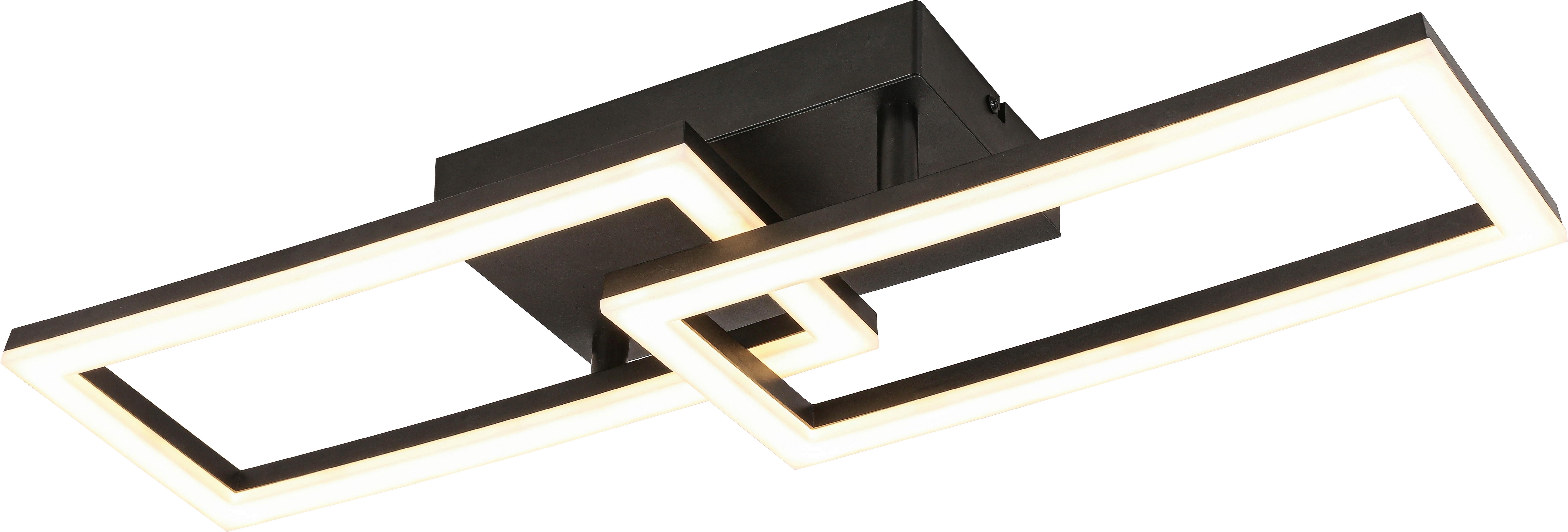 Stropna Led-svetilka Ozum - črna/prosojno, Moderno, kovina/umetna masa (61,5/19,5/10cm) - Mömax
