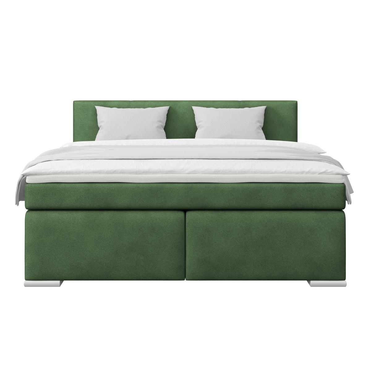 PAT BOXSPRING MIRA 1 - verde închis, Basics, plastic/lemn (160/200cm)