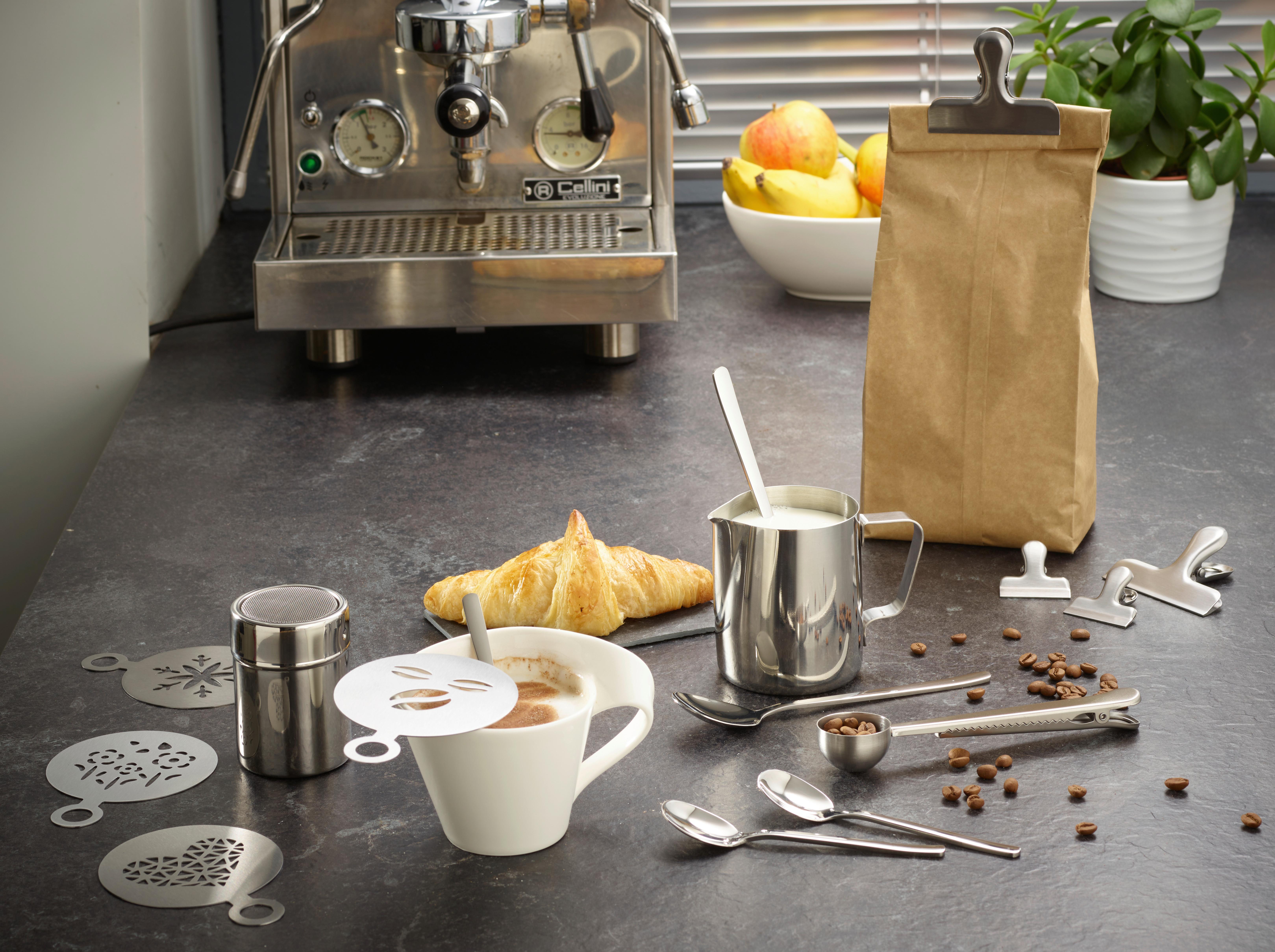 Kaffeeset Cosme in Silberfarben, 23-teilig - Silberfarben, Basics, Metall - Echtwerk